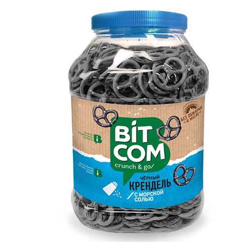 Крендель Bitcom черный морская соль банка 450гр*1 шт в Газпромнефть