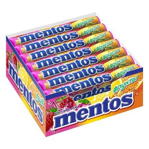 Драже Mentos фрукты жевательное 21*37 г в Газпромнефть