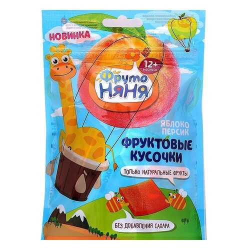 Фруктовые кусочки ФрутоНяня из яблок и персиков в Газпромнефть