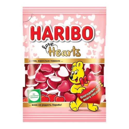 Жевательный мармелад Haribo сердечки 100 г в Газпромнефть