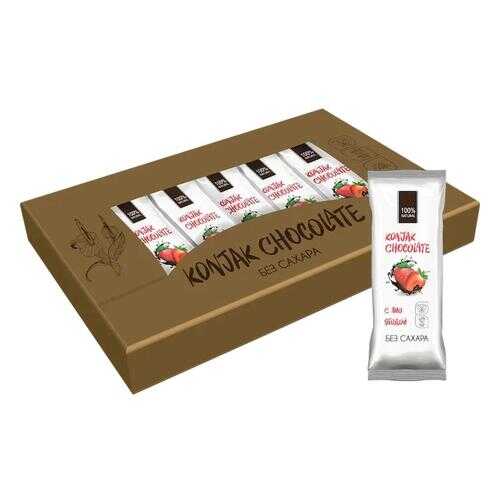Шоколад без сахара KONJAK CHOCOLATE Клубничный, кор. 10 шт. в Газпромнефть