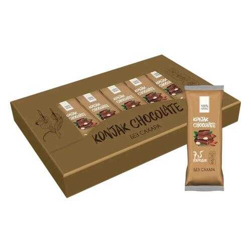 Шоколад без сахара KONJAK CHOCOLATE Миндальный, кор. 10 шт. в Газпромнефть