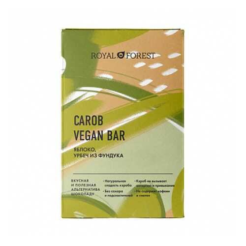 Шоколад Carob Vegan Bar Яблоко, урбеч из фундука Royal Forest 50 г в Газпромнефть