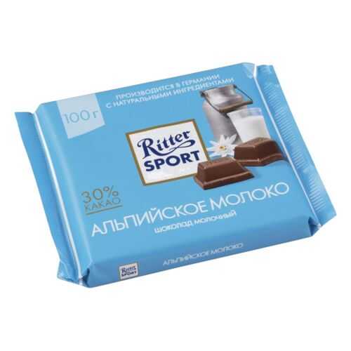 Шоколад молочный Ritter Sport альпийское молоко 100 г в Газпромнефть