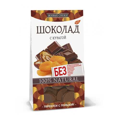 Шоколад Живые снеки с курагой 4*100 г в Газпромнефть