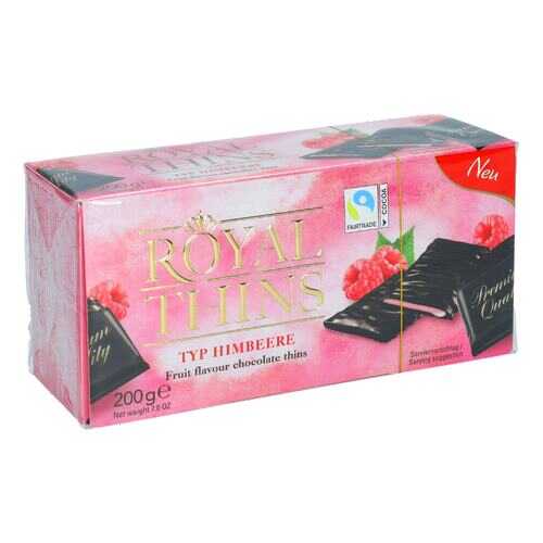 Шоколадные плитки Halloren Royal Thins темный cо вкусом малины 200г. в Газпромнефть
