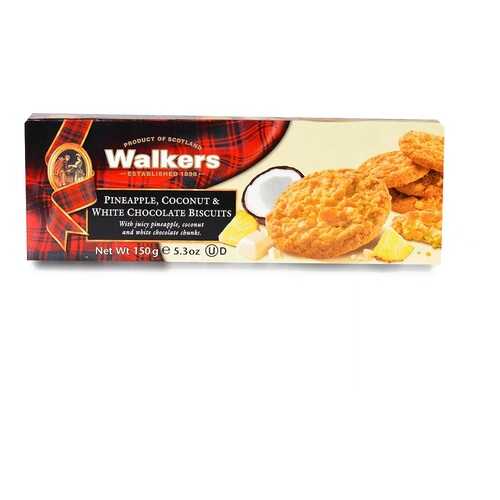 Печенье Walkers с ананасом, кокосом и белым шоколадом 150 г Великобритания в Газпромнефть