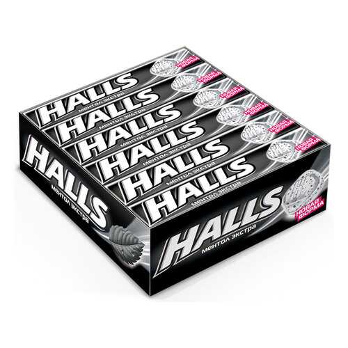 Карамель леденцовая Halls ментол экстра 24.5 г 12 упаковок в Газпромнефть