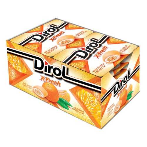 Жевательная резинка Dirol X-Fresh ледяной мандарин 12 шт в Газпромнефть