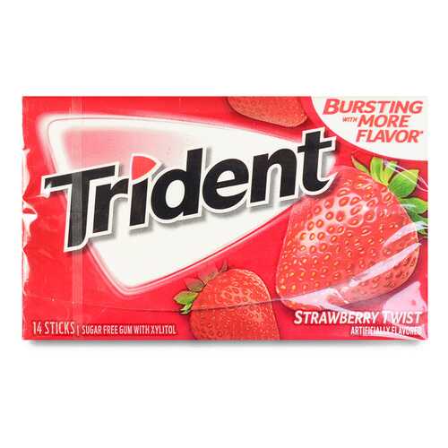 Жевательная резинка TRIDENT Strawberry Twist, 18 пластинок США в Газпромнефть