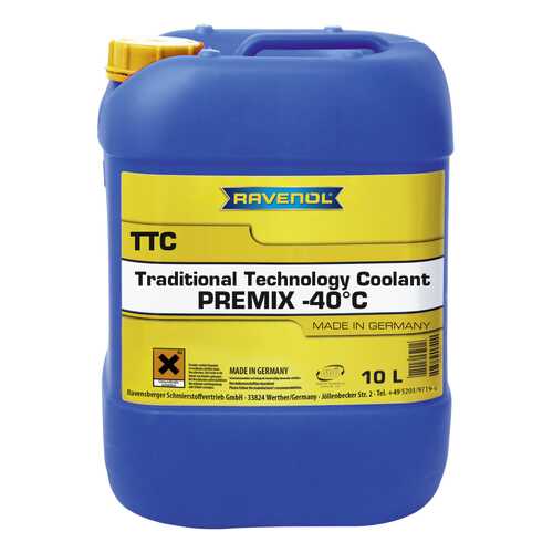 Антифриз RAVENOL G12+ желто-зеленый 10л в Газпромнефть