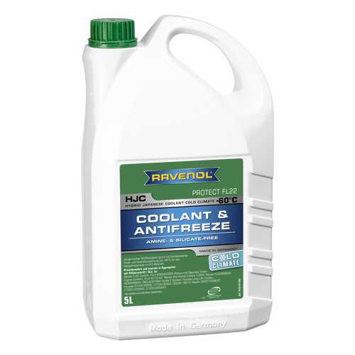 Антифриз RAVENOL HJC COLD CLIMATE G12 зеленый готовый 5л в Газпромнефть
