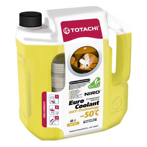 Охлаждающая жидкость TOTACHI NIRO EURO COOLANT OAT - Technology -50 C, 2л в Газпромнефть