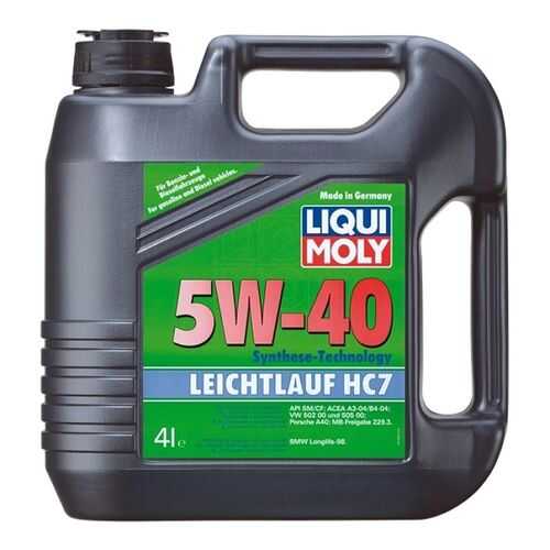 1382 LiquiMoly НС-синт. мот.масло Leichtlauf HC 7 5W-40 SN A3/B4 (4л) в Газпромнефть