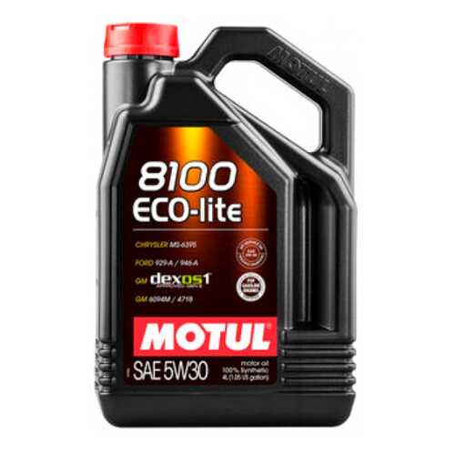 Масло моторное Motul 8100 Eco-Lite 5W30 синтетическое 4 л 108213 в Газпромнефть