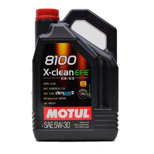 Масло моторное Motul 8100 X-clean EFE 5W30 синтетическое 4 л 109171 в Газпромнефть