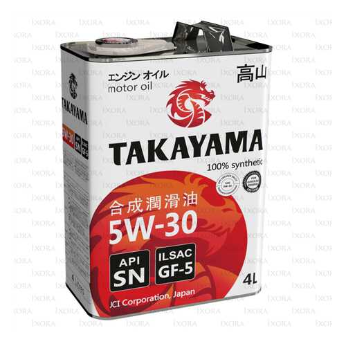 Масло Моторное Синтетическое 5w-30 Ilsac Gf-5, Api Sn 4л TAKAYAMA арт. 605043 в Газпромнефть