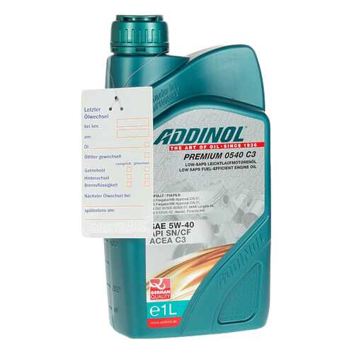 Моторное масло Addinol Premium C3 5W-40 1л в Газпромнефть