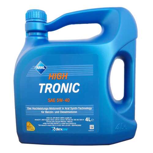 Моторное масло Aral HighTronic 5W-40 4л в Газпромнефть