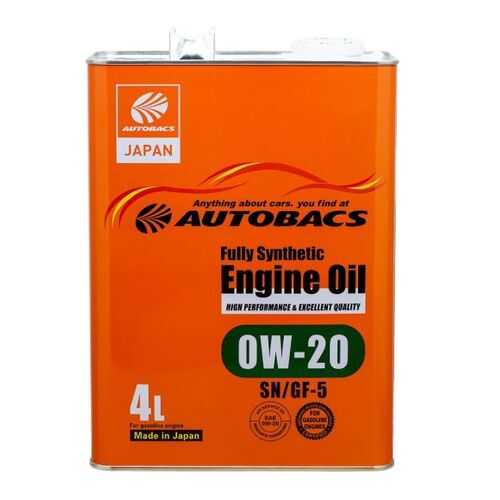 Моторное масло AUTOBACS FS 0W20 SN/GF-5 (комплект) в Газпромнефть