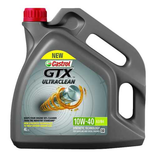 Моторное масло Castrol GTX Ultraclean 10W-40 4л в Газпромнефть
