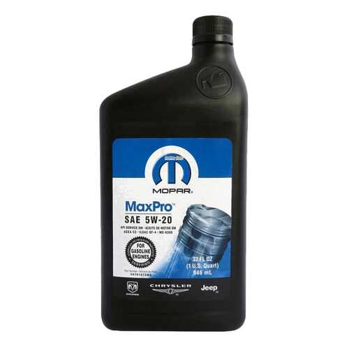 Моторное масло Chrysler Mopar MaxPro SAE 5W-20 0,946л в Газпромнефть