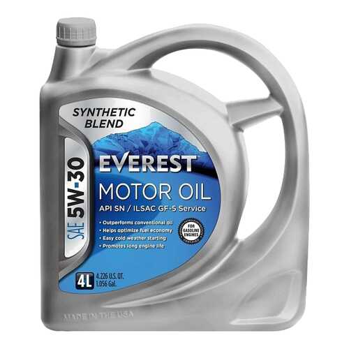 Моторное масло Everest Synthetic Blend 5W-30 4л в Газпромнефть