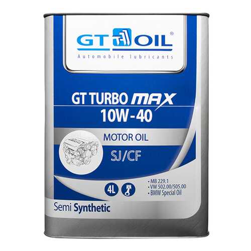 Моторное масло GT-Oil Turbo Max 10W-40 4л в Газпромнефть