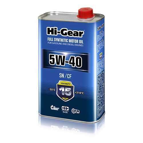 Моторное масло Hi-Gear SN/CF 5W-40 1л в Газпромнефть