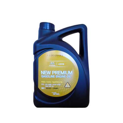 Моторное масло HYUNDAI New Premium Gasoline Engine Oil SAE 0W-20 (4л) в Газпромнефть