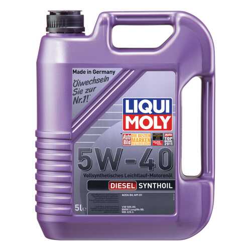 Моторное масло Liqui moly Diesel Synthoil 5W-40 5л в Газпромнефть
