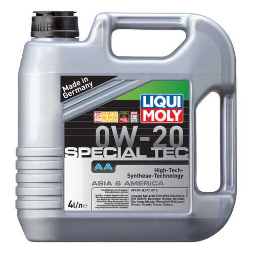 Моторное масло Liqui moly Special Tec AA 0W-20 4л в Газпромнефть