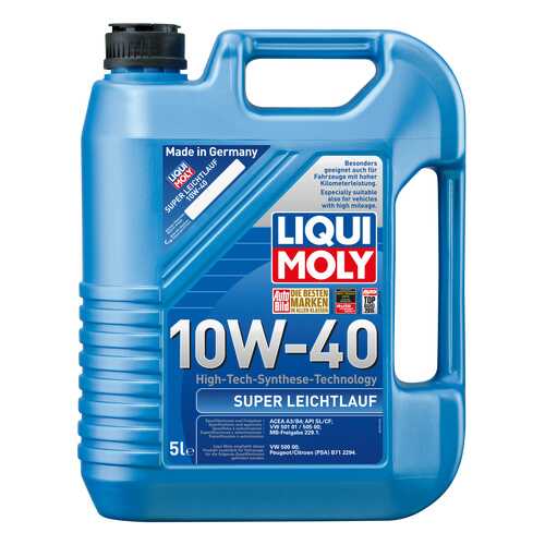Моторное масло Liqui moly Super Leichtlauf 10W-40 5л в Газпромнефть