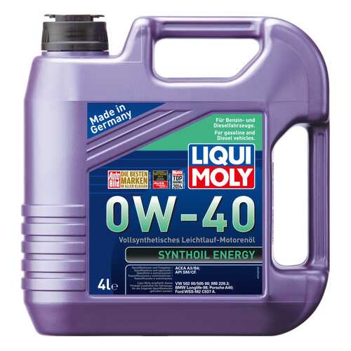 Моторное масло Liqui moly Synthoil Energy 0W-40 4л в Газпромнефть