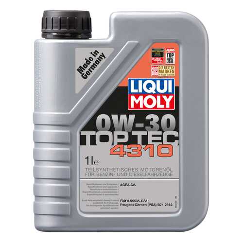 Моторное масло Liqui moly Top Tec 4310 0W-30 1л в Газпромнефть