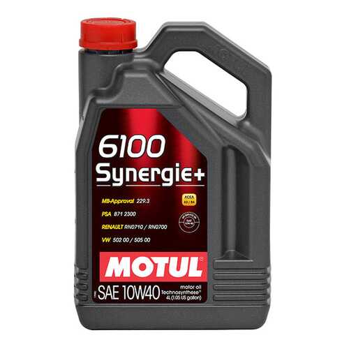 Моторное масло Motul 6100 Synergie + 10w-40 4л в Газпромнефть
