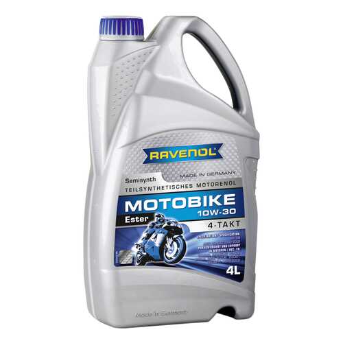 Моторное масло Ravenol Motobike 4-T Ester 10W-30 4л в Газпромнефть