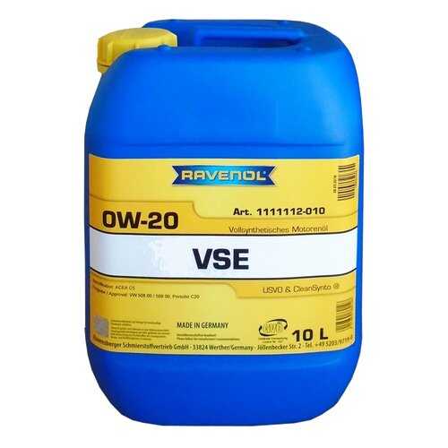Моторное масло Ravenol VSE SAE 0W-20 10л в Газпромнефть