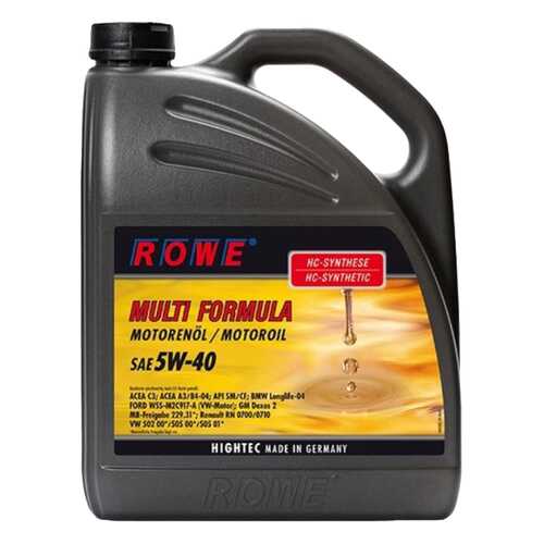 Моторное масло Rowe Hightec Multi Formula 5W-40 5л в Газпромнефть