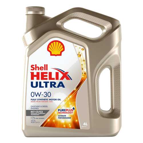 Моторное масло Shell Helix Ultra 0w30 4л в Газпромнефть