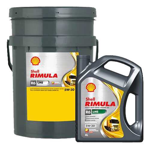 Моторное масло Shell Rimula R6 LME 5w-30 20л в Газпромнефть