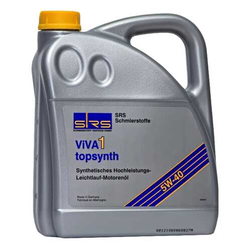 Моторное масло SRS Viva 1 topsynth 5W-40 4л в Газпромнефть