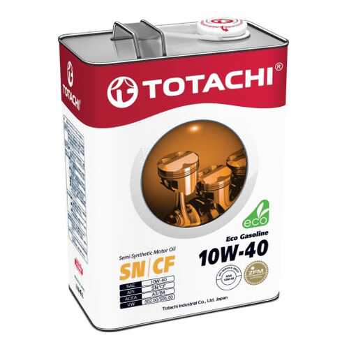 Моторное масло Totachi Eco Gasoline Semi-Synthetic SM/CF 10W-40 4л в Газпромнефть