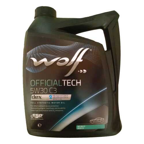Моторное масло wolf Official Tech C3 5W-30 5л в Газпромнефть