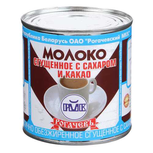 Молоко Рогачев сгущенное с сахаром и какао 380 г в Газпромнефть