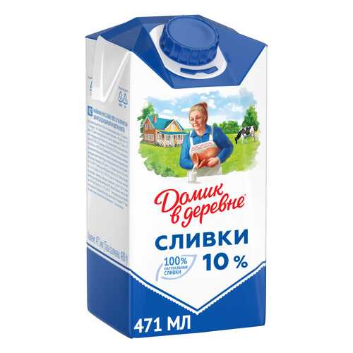 Сливки Домик в деревне 10% 480 г в Газпромнефть