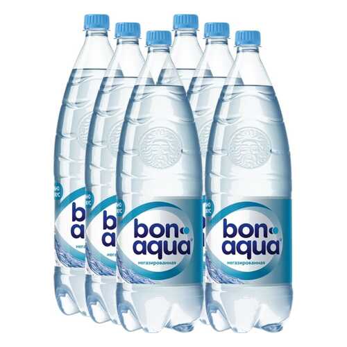 Вода Bonaqua чистая питьевая негазированная пластик 2 л 6 штук в упаковке в Газпромнефть
