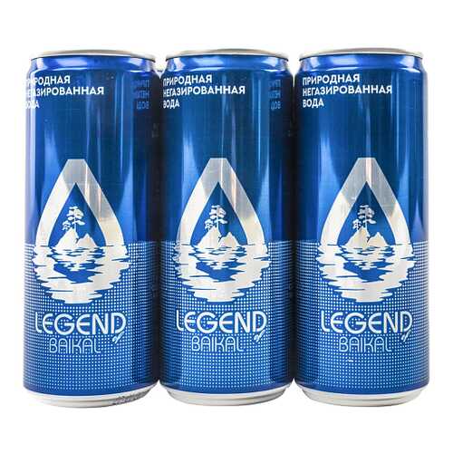 Вода питьевая глубинная Legend of Baikal, негазированная, ж/б, 12 шт. по 0.33 л в Газпромнефть