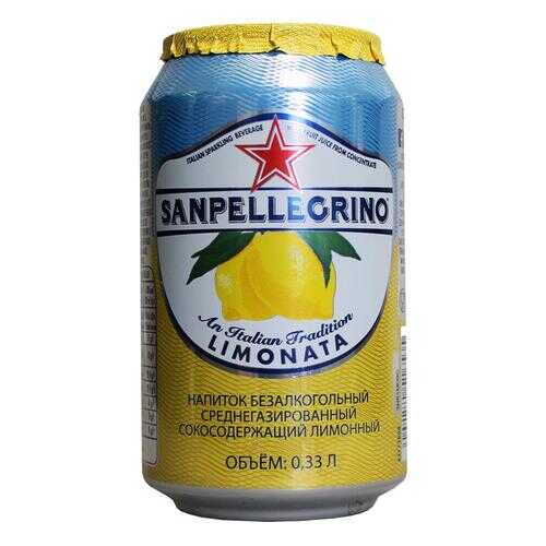 Напиток сокосодержащий San Pellegrino со вкусом лимона, 0,33 л а/б по 6шт в Газпромнефть