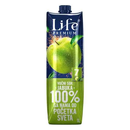 Сок Life premium яблочный 1 л в Газпромнефть